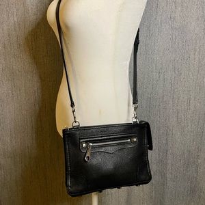 Rebecca Minkoff am leather crossbody with silver hardware